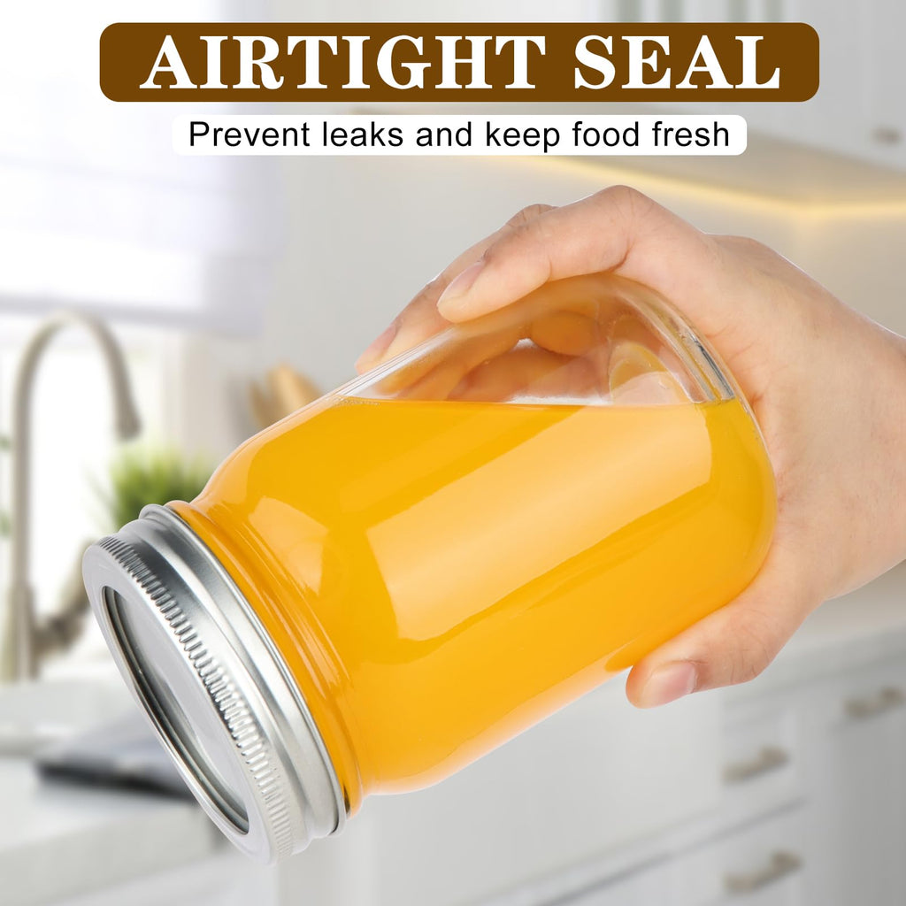 20 Pack 12 oz Mason Jars with Lids and Bands D7792