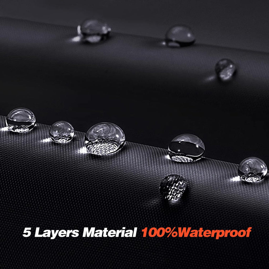 Truck Cover with Camper Shell Topper, Waterproof All Weather with Door Zipper Y465