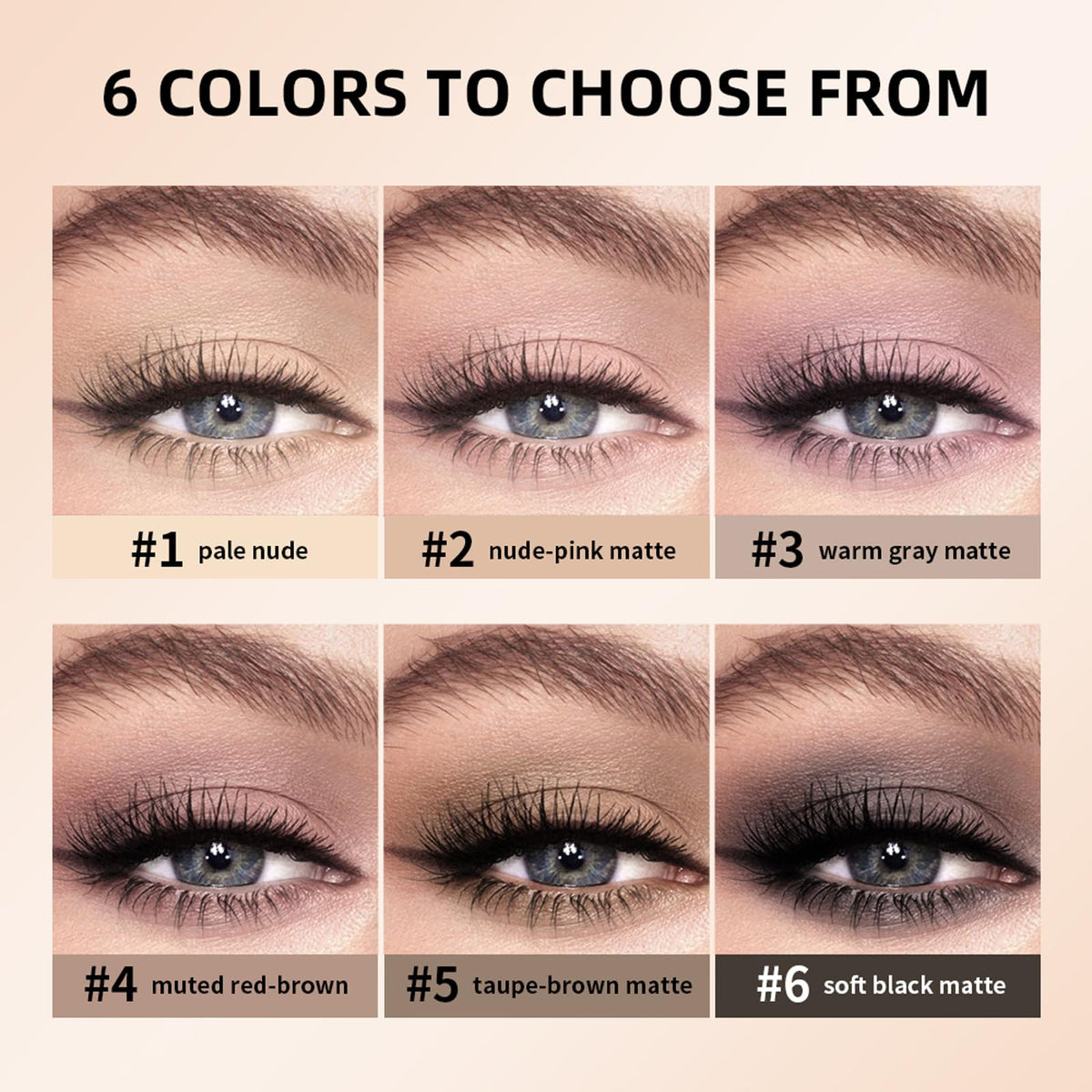 6 Color Matte Neutral Eyeshadow Palette J628681