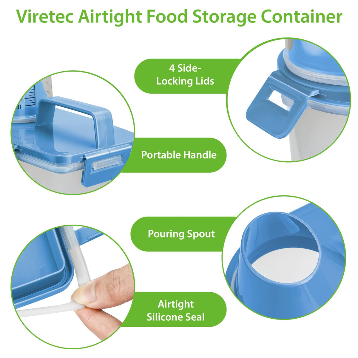 Airtight Rice Storage Container with Measuring Cup Y29157