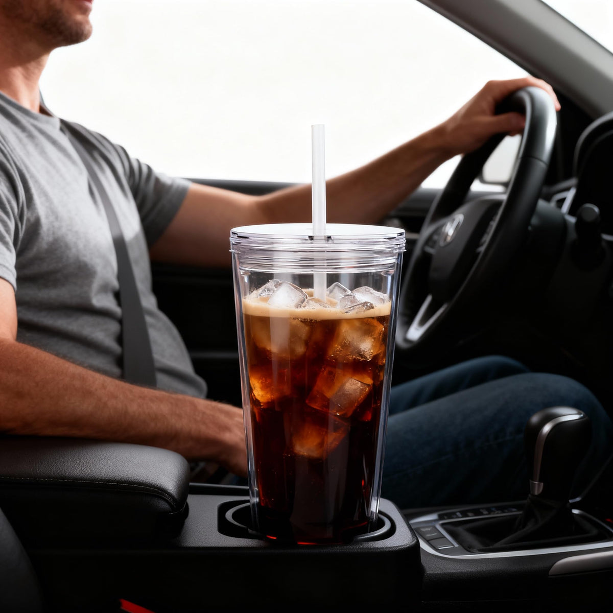 24oz Insulated Tumbler with Lid and Straw K8012