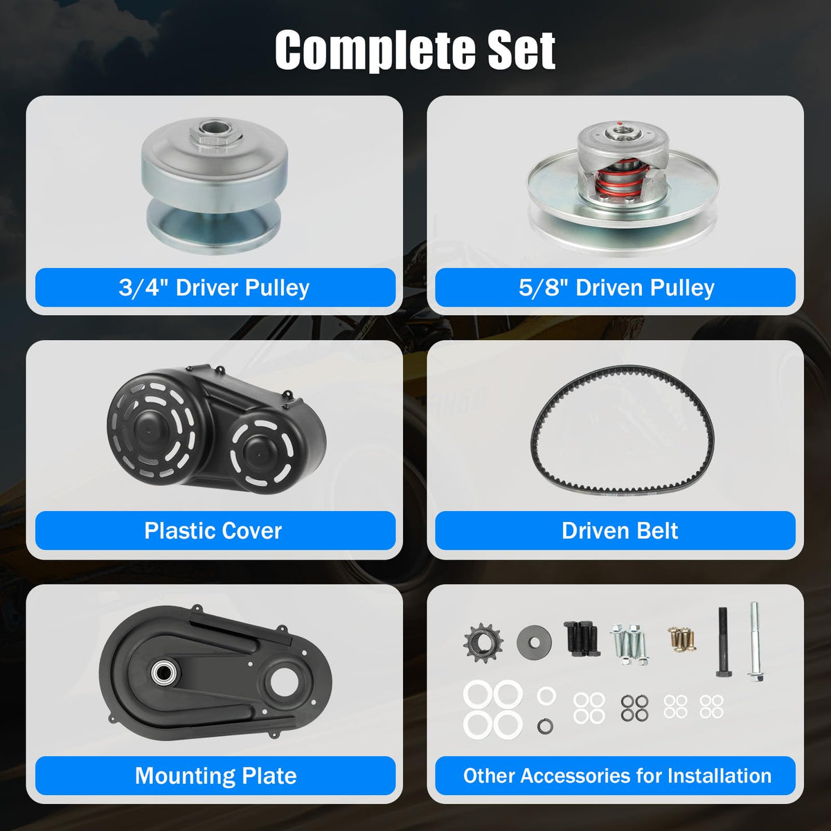 40 Series Torque Converter Kit, 3/4 Inch Driver 10 Tooth and 12 Tooth Chain Drive E899873