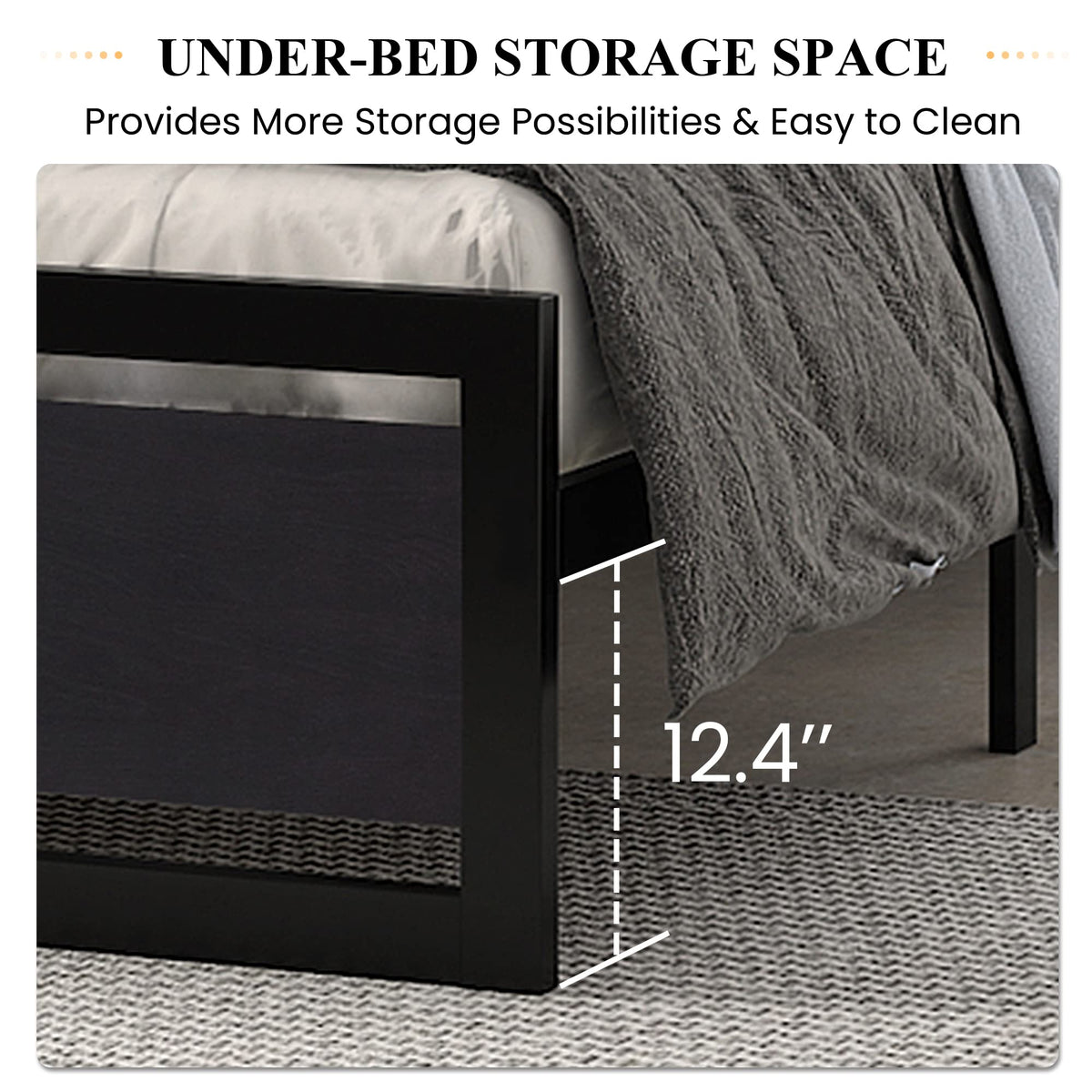 Queen Size Bed Frame with Headboard V442