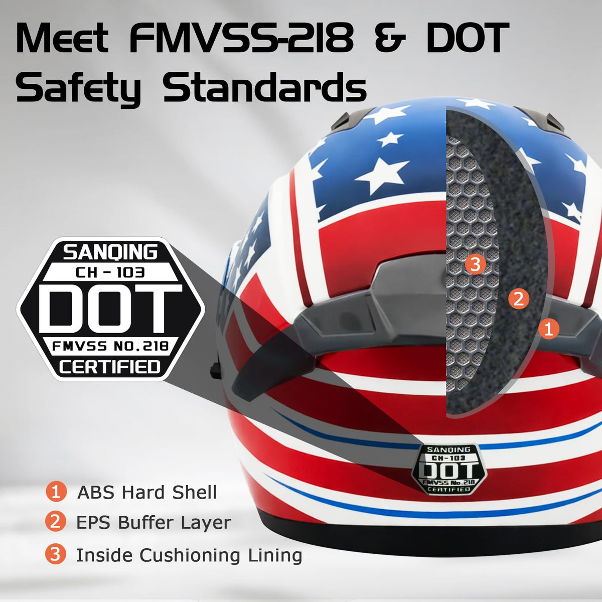 DOT Approved Dual Visor Full Face Motorcycle Helmet C5317