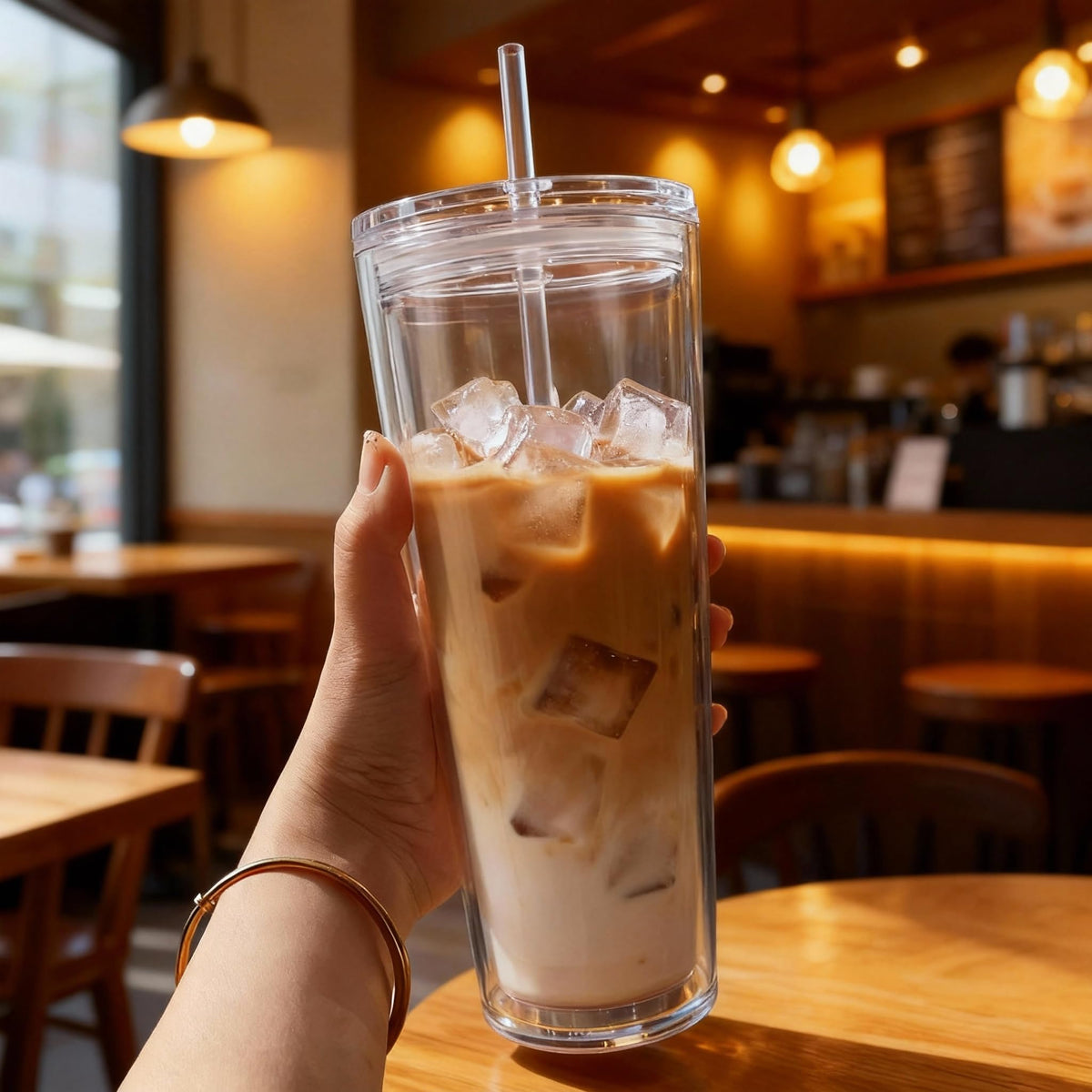 24oz Insulated Tumbler with Lid and Straw K8012