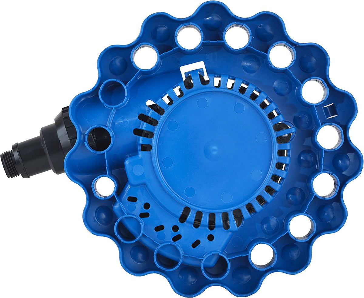Blue Pool Cover Pump & 5/8 in. x 100 ft. Garden Hose K7030