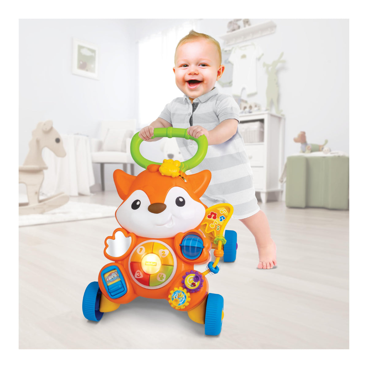 2-in-1 Baby Push Walker & Ride-On with Shape Sorter J508197
