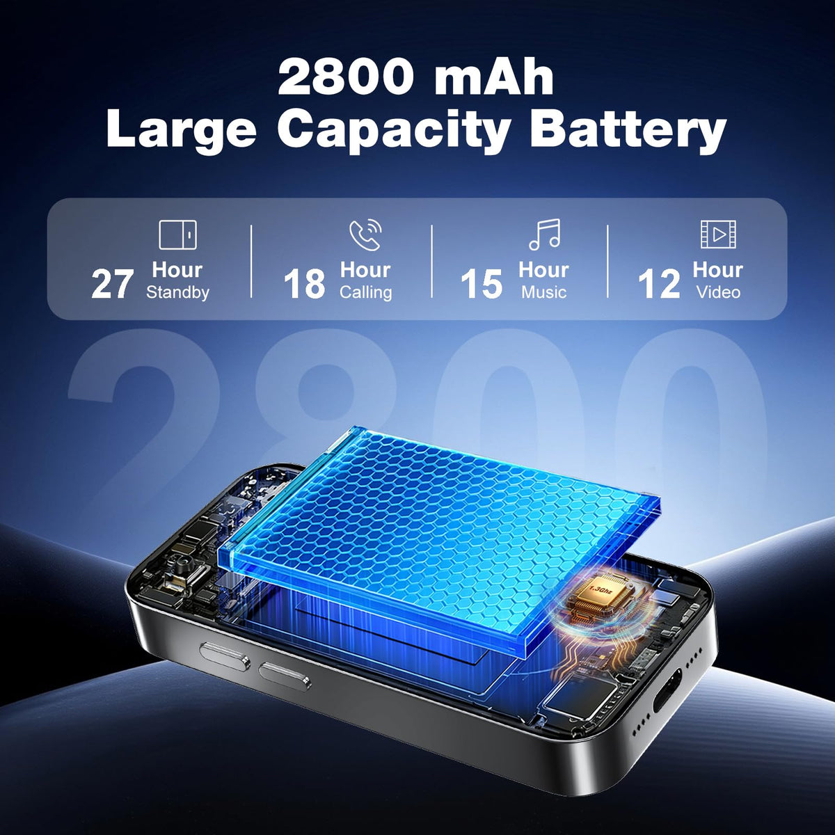 Unlocked 2G Mini Smartphone 2GB+32GB 2800Mah 3.0 Inch Dual SIM Black D551