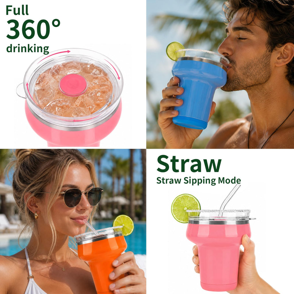 16oz Insulated Tumbler with Lid & Straws W162787