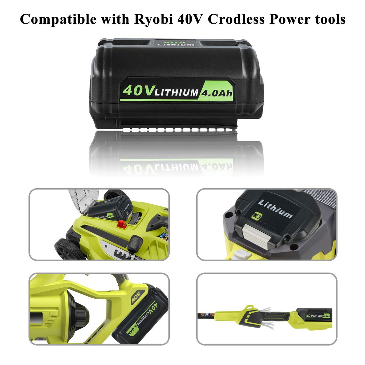 40V 4.0Ah Replacement Battery C4378