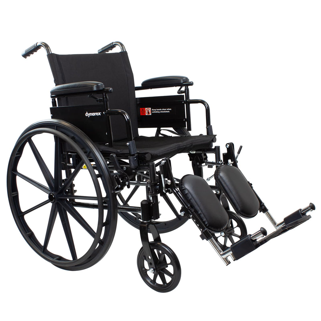 Black Nylon Wheelchair with Elevated Leg Rest M33011