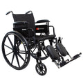 Black Nylon Wheelchair with Elevated Leg Rest M33011
