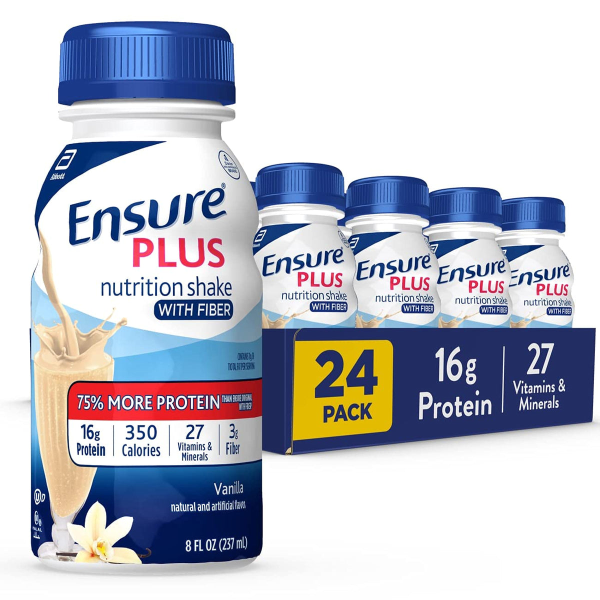 Vanilla Nutrition Shake With Fiber, 24 Pack J911374
