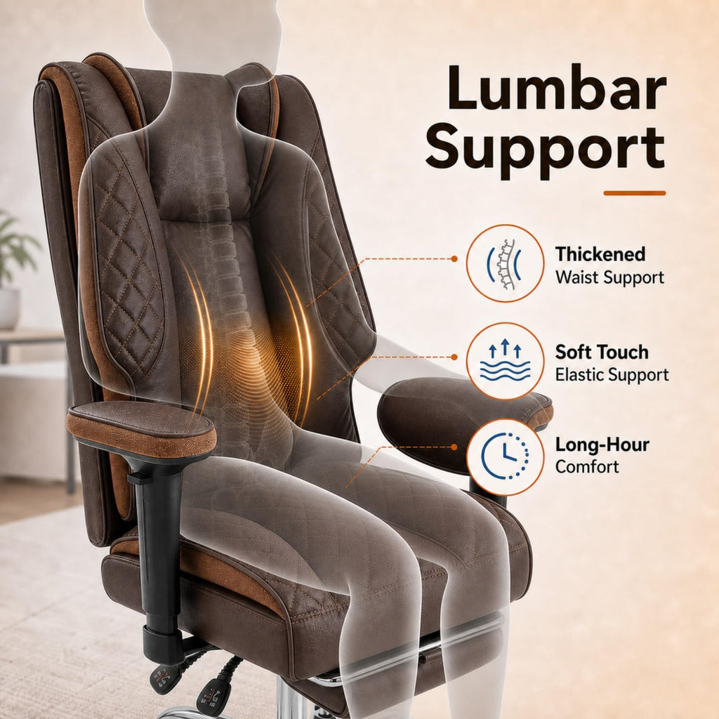 Big and Tall High Back Executive Office Chair with Foot Rest U75348