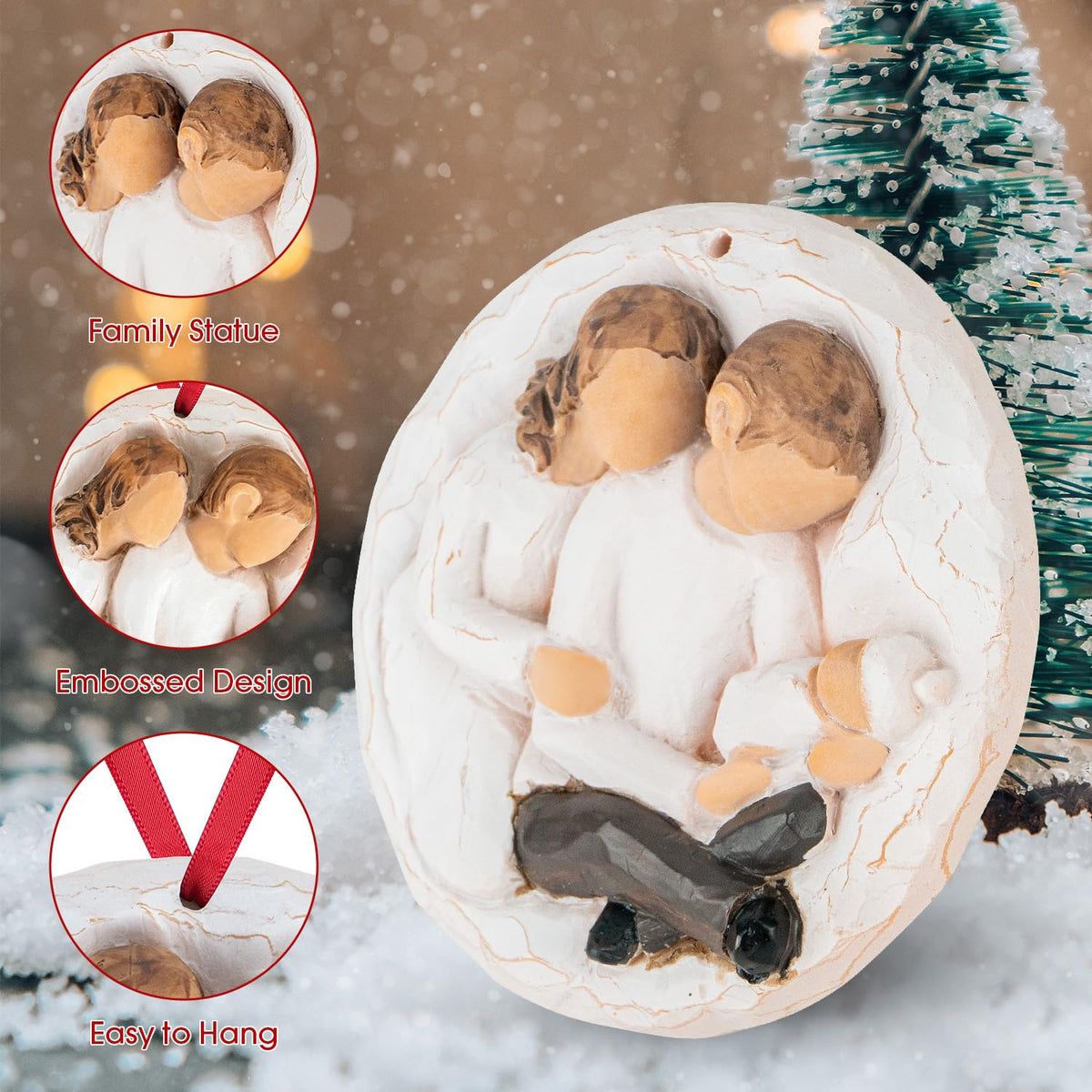 Baby First Christmas Ornament 2026 3D Resin Sculpture I7777