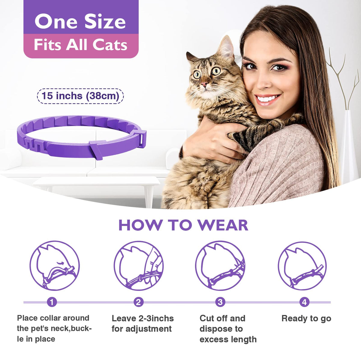 3 Pack Adjustable Calming Collars I501924