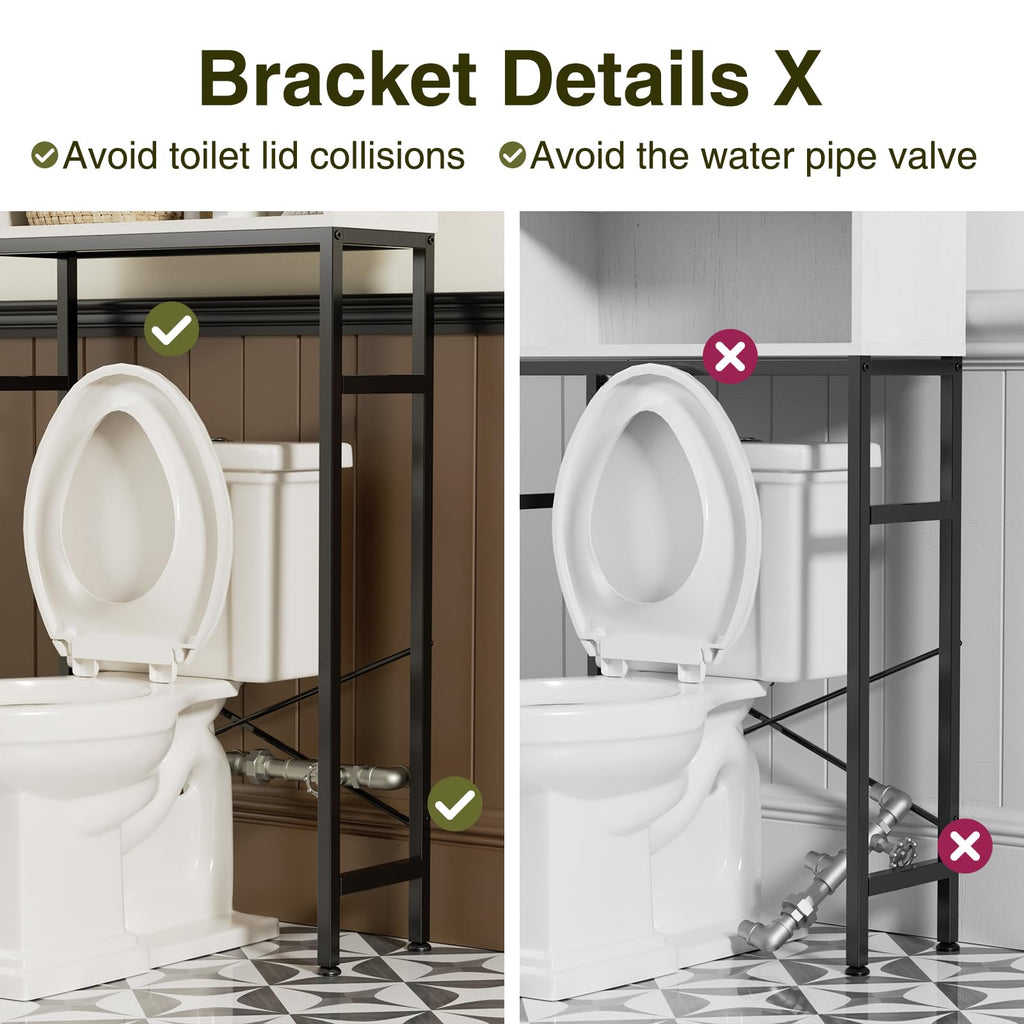 Over The Toilet Storage Cabinet with Adjustable Shelf, White N126