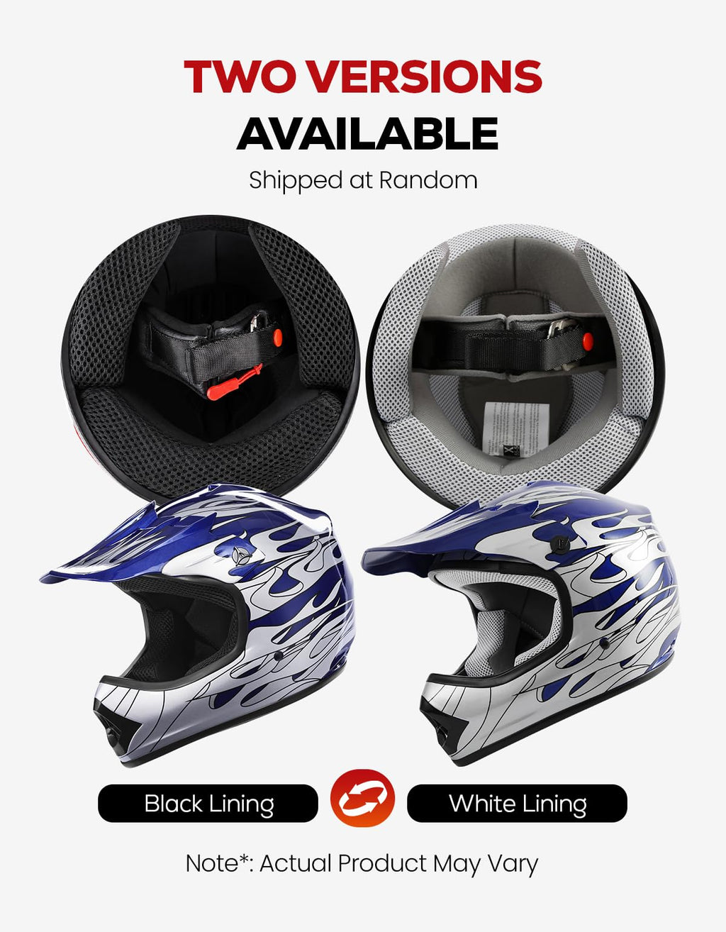Youth DOT Approved Full Face Motocross Helmet D4595
