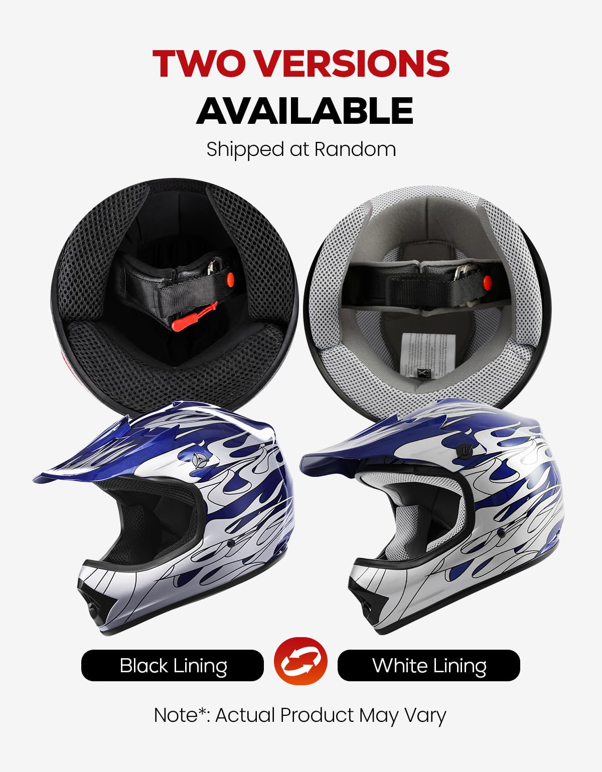 Youth DOT Approved Full Face Motocross Helmet D4595