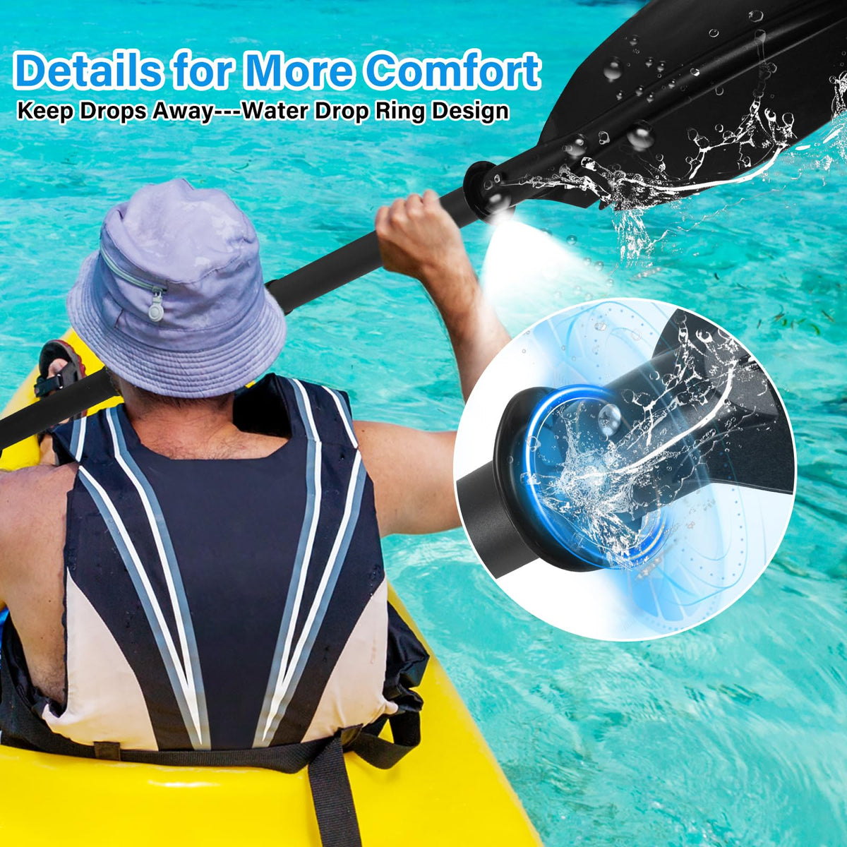 Adjustable Kayak Paddle with Paddle Leash N15699