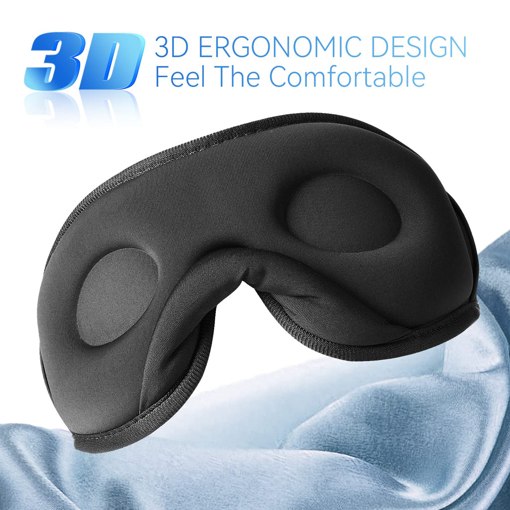 Bluetooth 5.0 Wireless 3D Eye Mask Sleep Headphones I64575