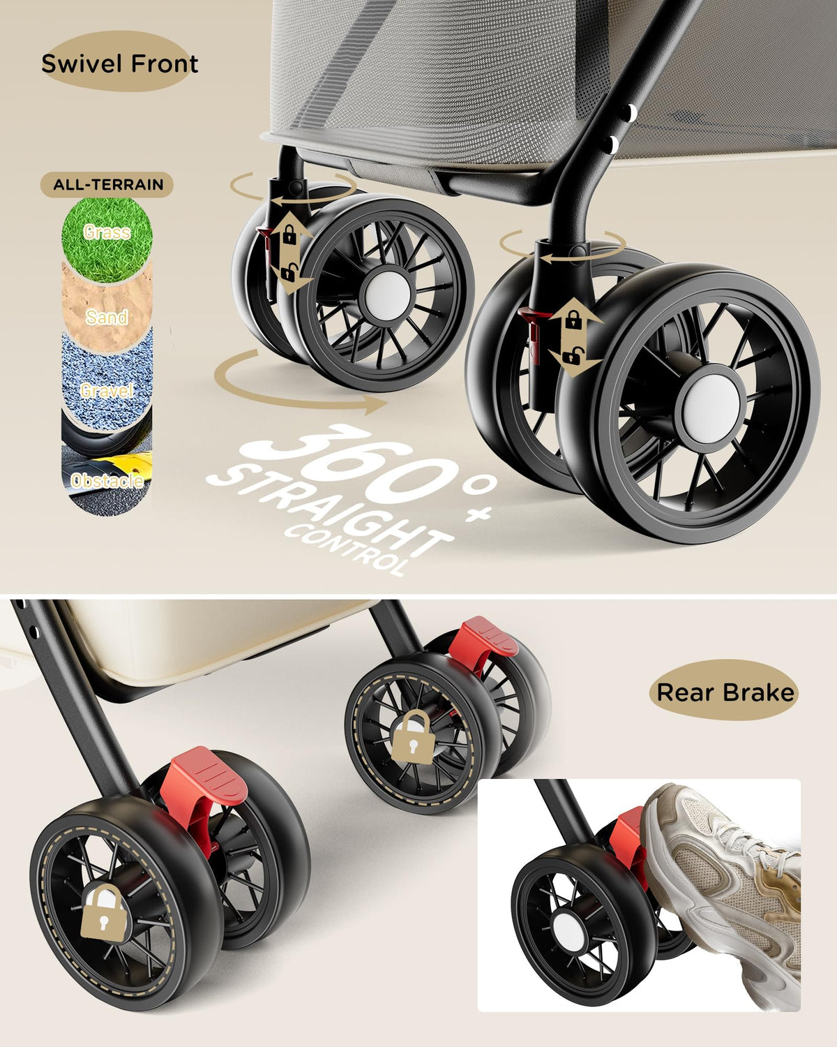 Foldable Pet Stroller B2875