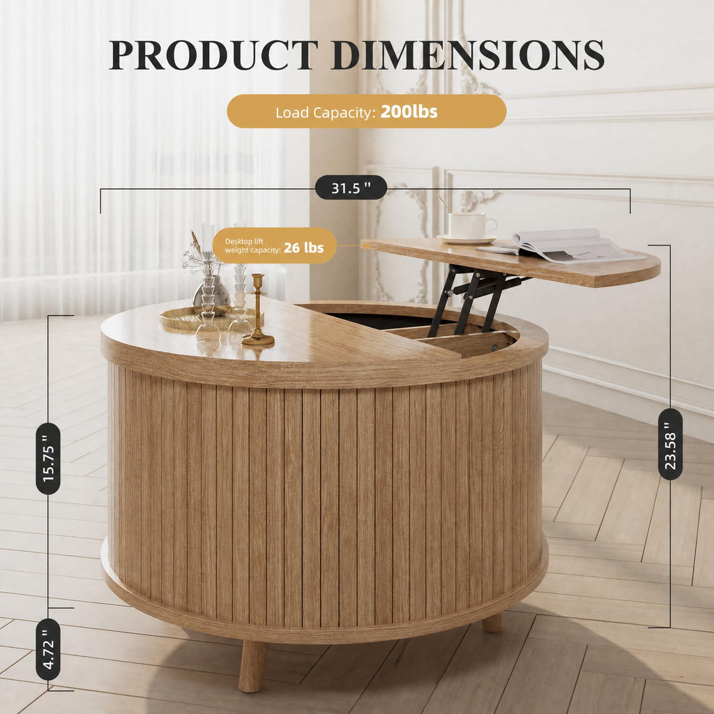 Lift Top Coffee Table with Storage P5927