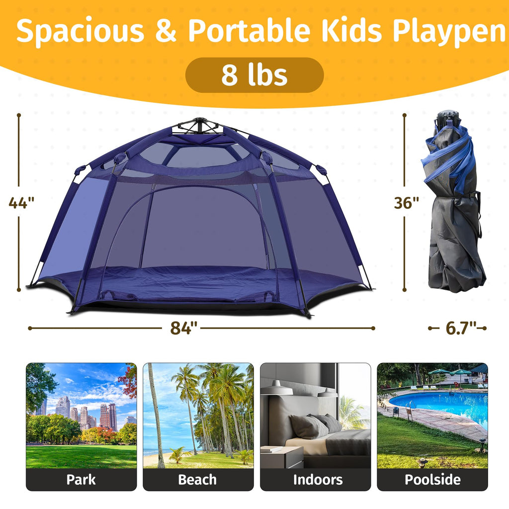Portable Baby Playpen with Mesh H166471