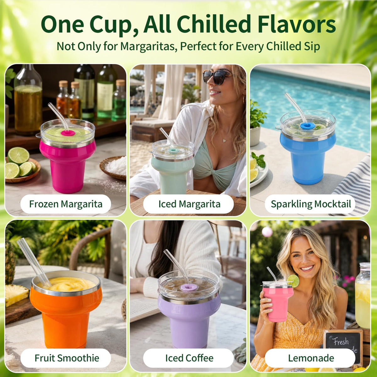 16oz Insulated Tumbler with Lid & Straws W162787