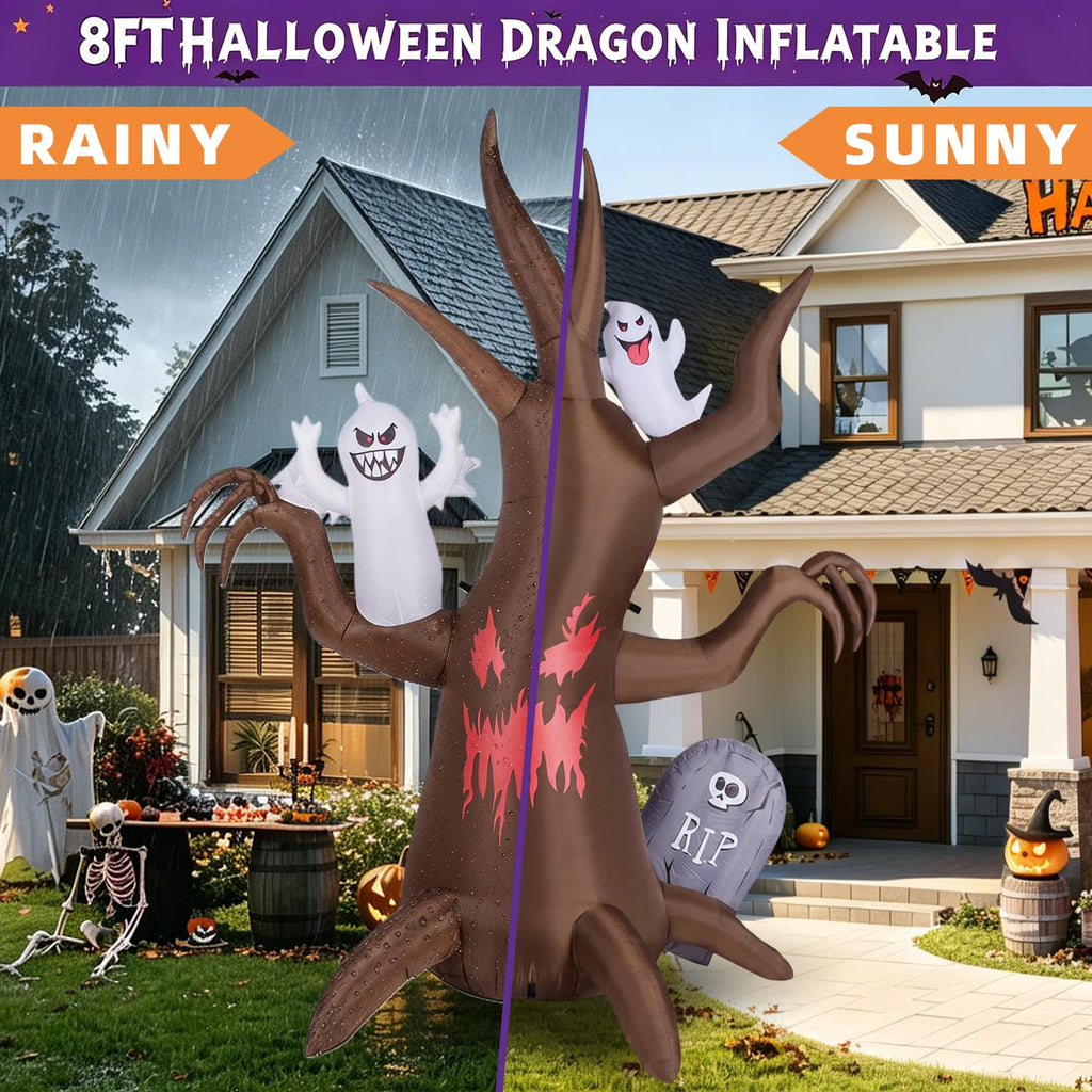 8FT Halloween Inflatable Tree Yard Decor D185543