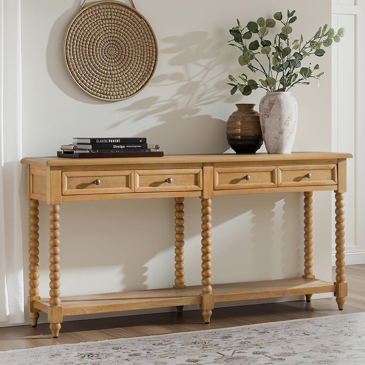 2-Drawer Oak Console Table G15318
