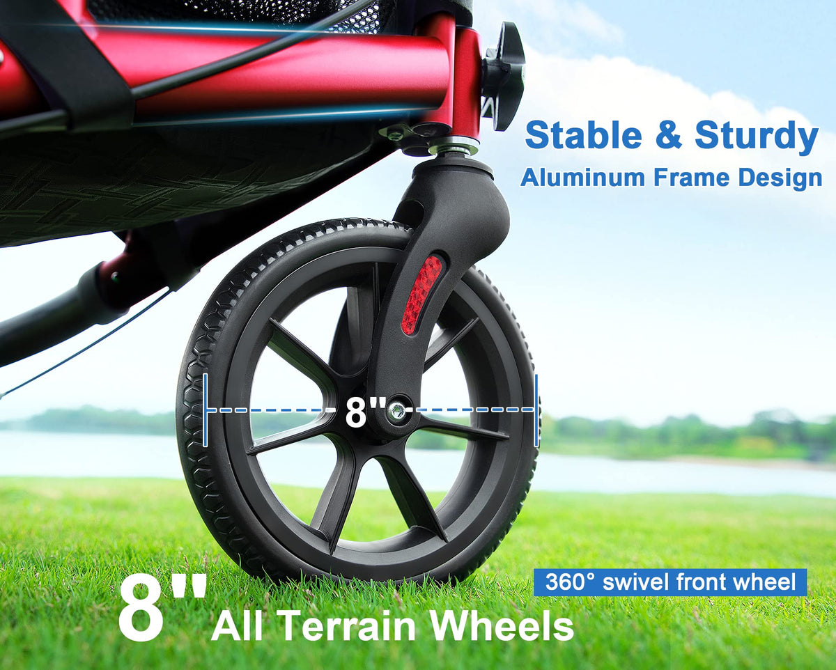 3 Wheel Rollator Walker with Seat T14362