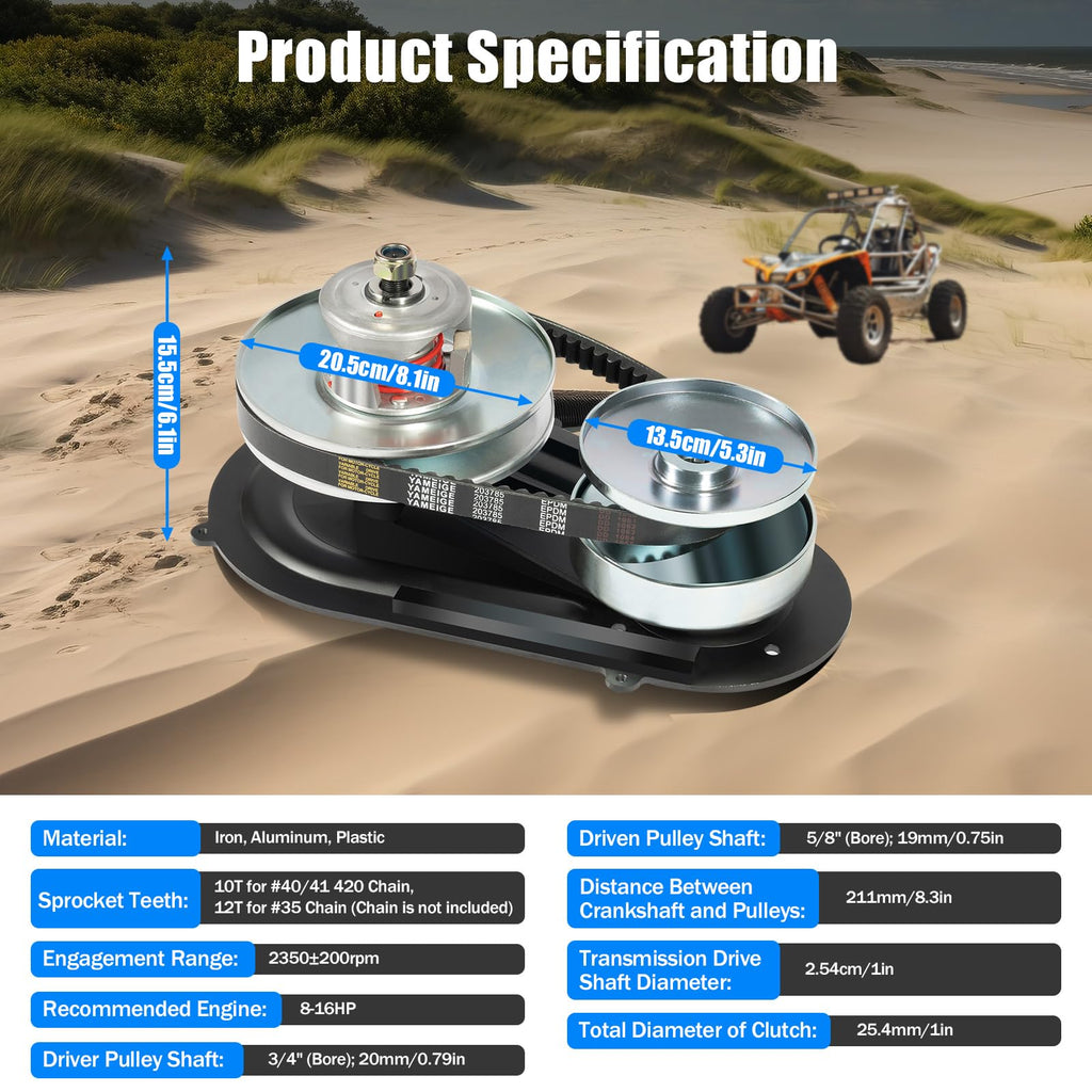 40 Series Torque Converter Kit, 3/4 Inch Driver 10 Tooth and 12 Tooth Chain Drive E899873