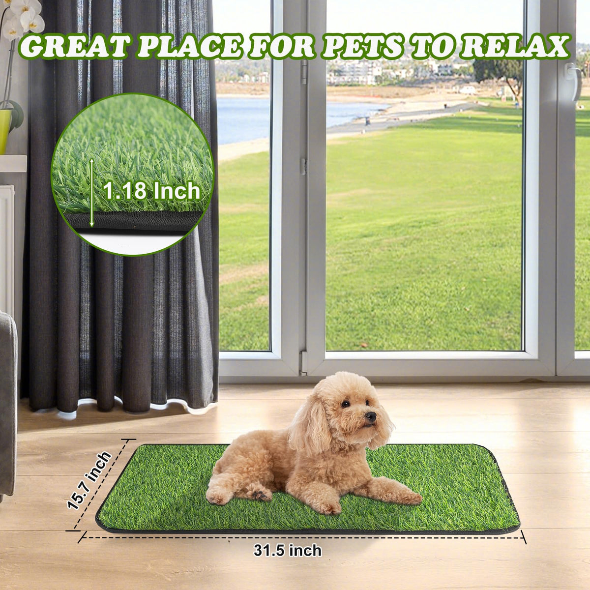 Washable Artificial Grass Mat U51075