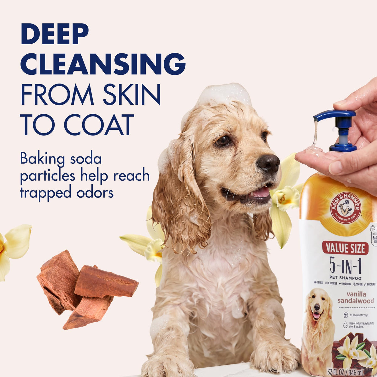 Vanilla Sandalwood Dog Shampoo 32 Fl Oz U819516