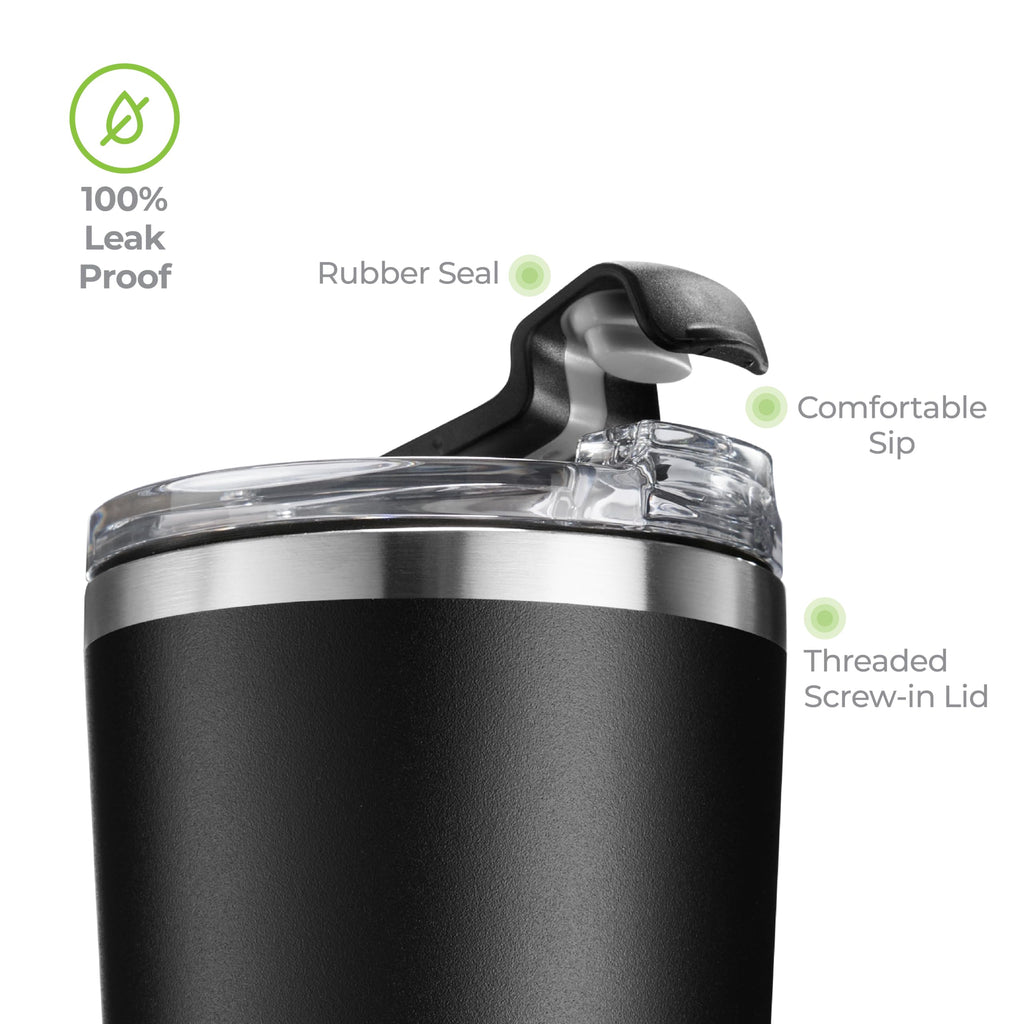 16 oz Stainless Steel Insulated Coffee Tumbler Black M619
