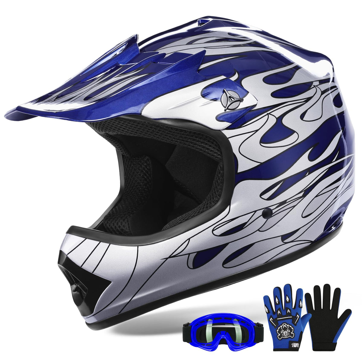 Youth DOT Approved Full Face Motocross Helmet D4595