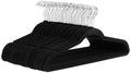 Slim Velvet Non-Slip Suit Hangers, Black, 50-Pack H87877
