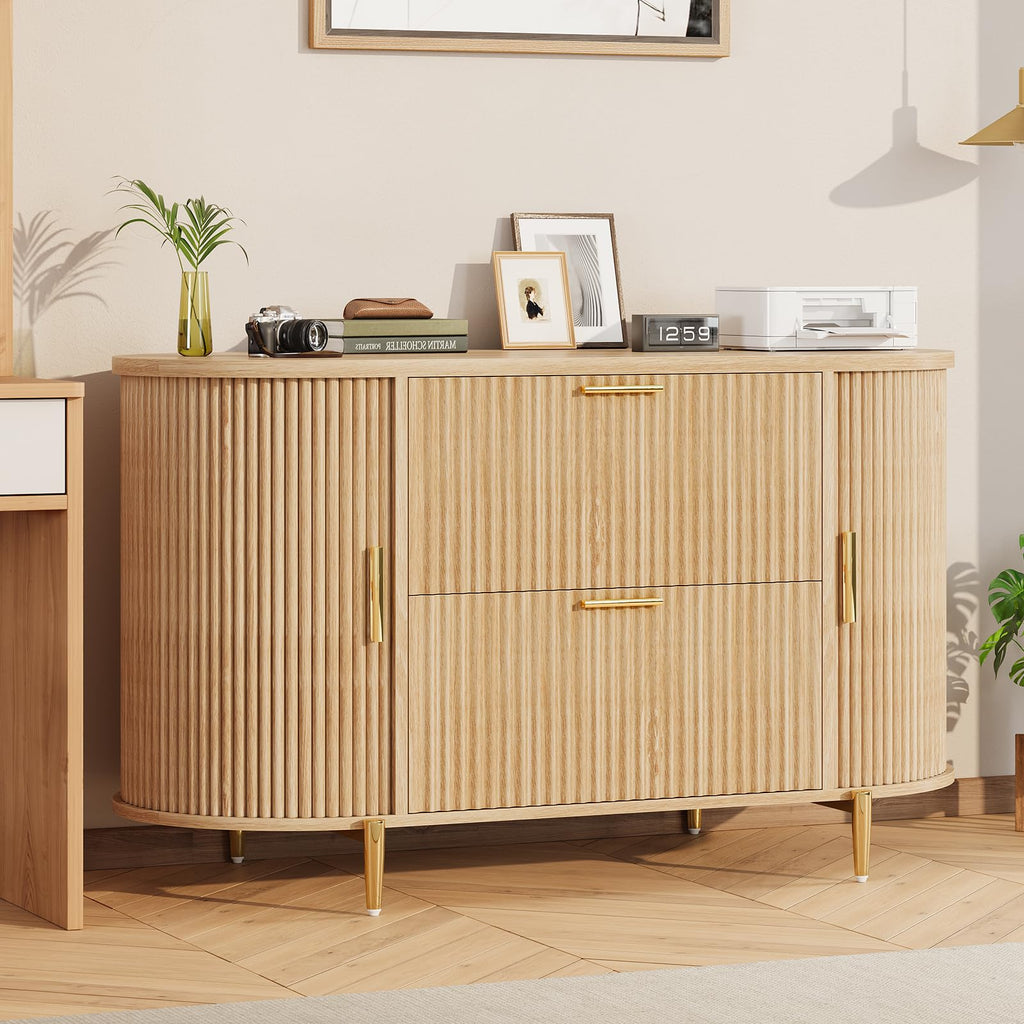 2 Drawer File Cabinet with 2 Sliding Door A56337