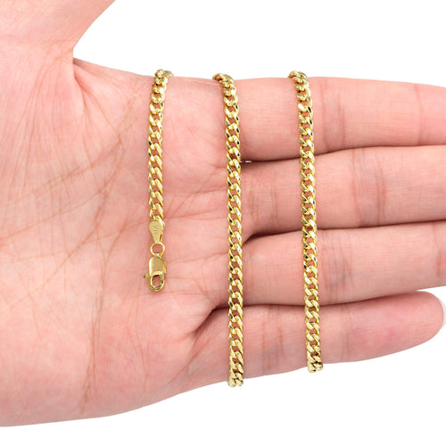 14K Yellow Gold Cuban Link Chain Necklace F92731