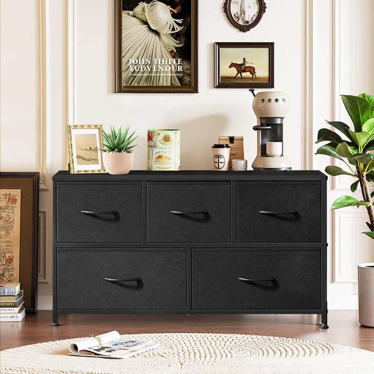 5 Drawer Fabric Dresser C966