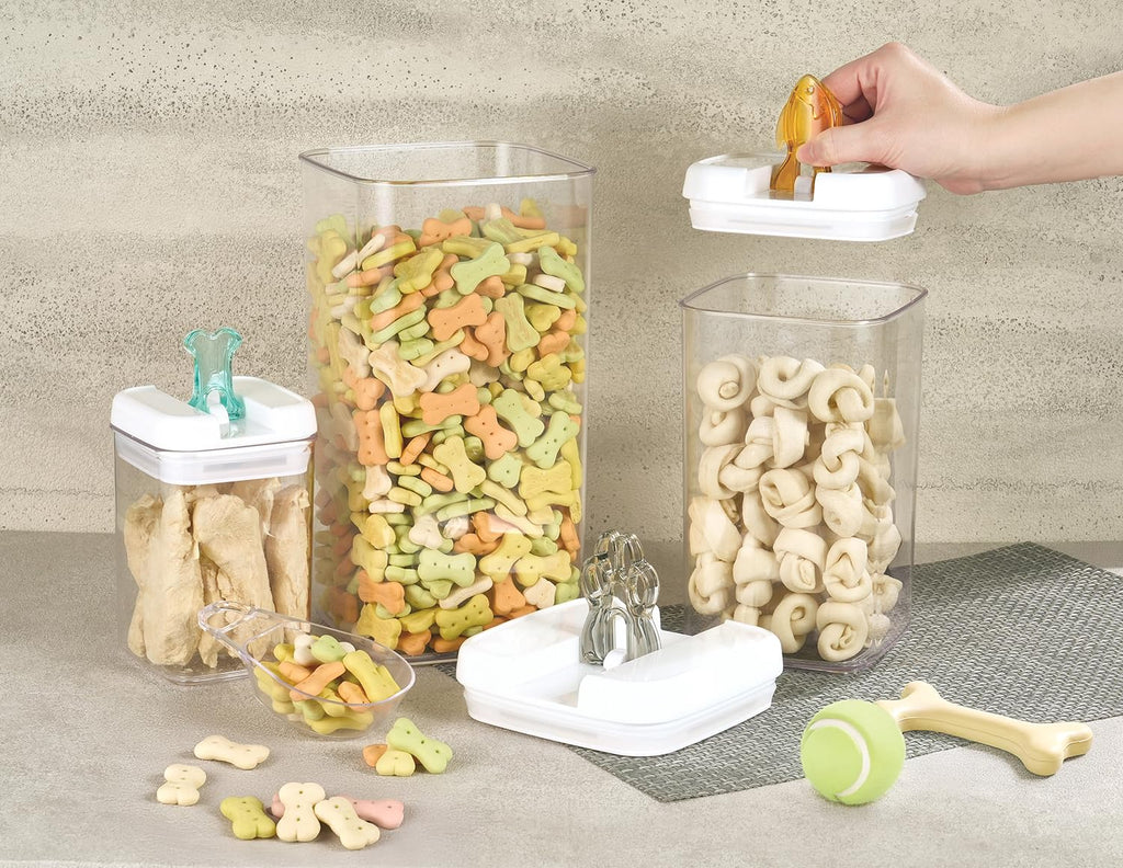 Airtight Pet Food Container with Flip Top Handles V928