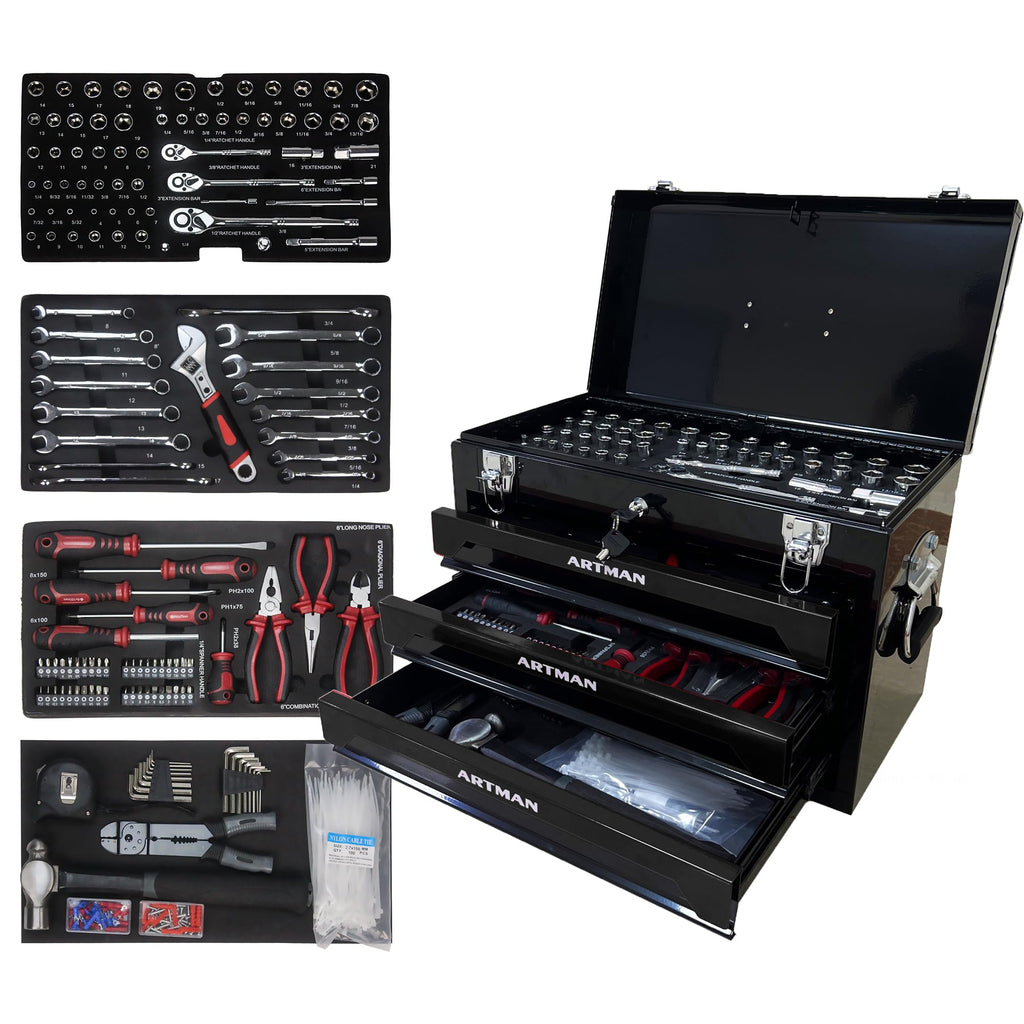 439PCS Mechanic Tool Set with 3 Drawers B4627