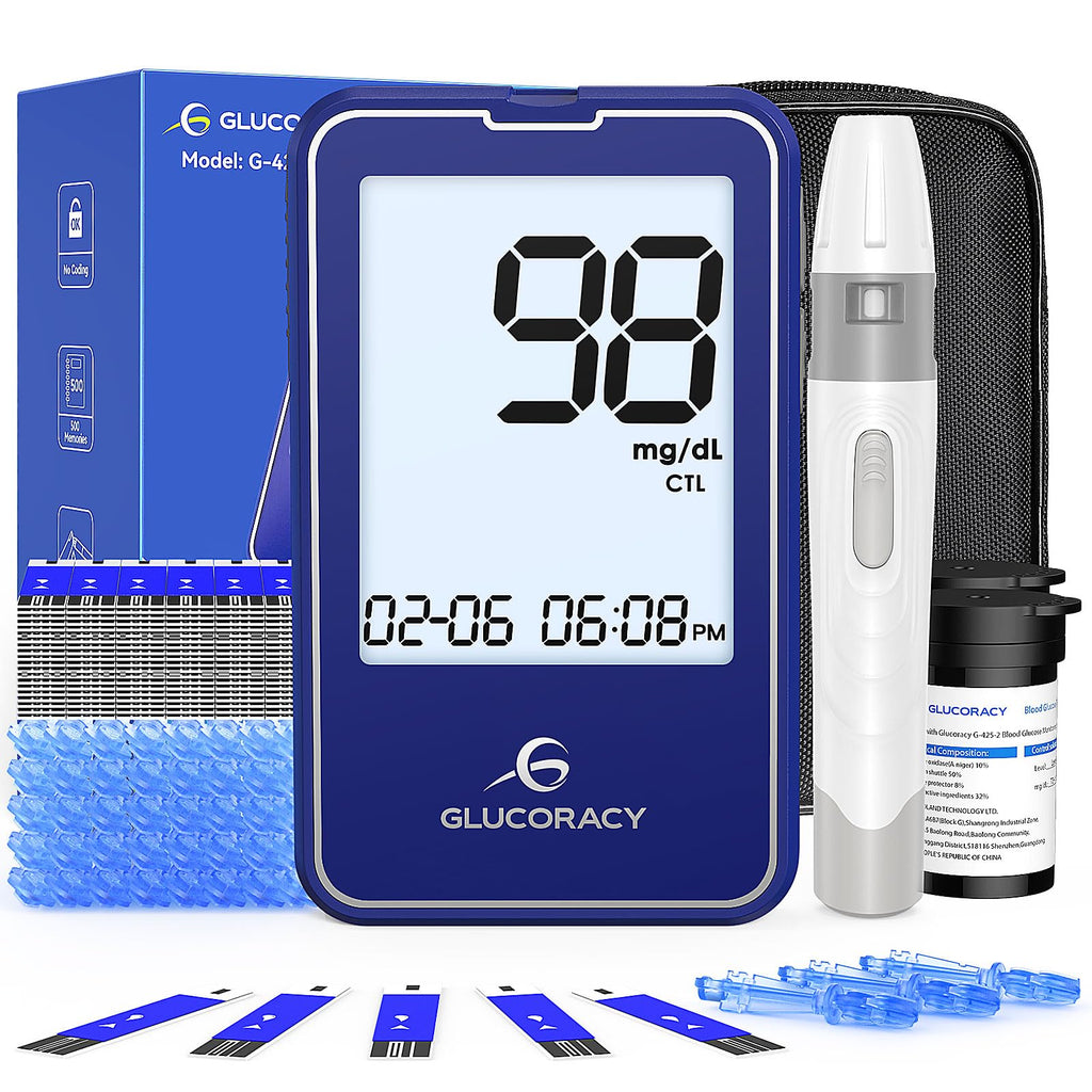Blood Glucose Monitor Kit with 100 Test Strips I868