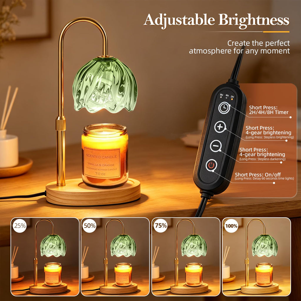 Flower Candle Warmer Lamp with Timer L6121