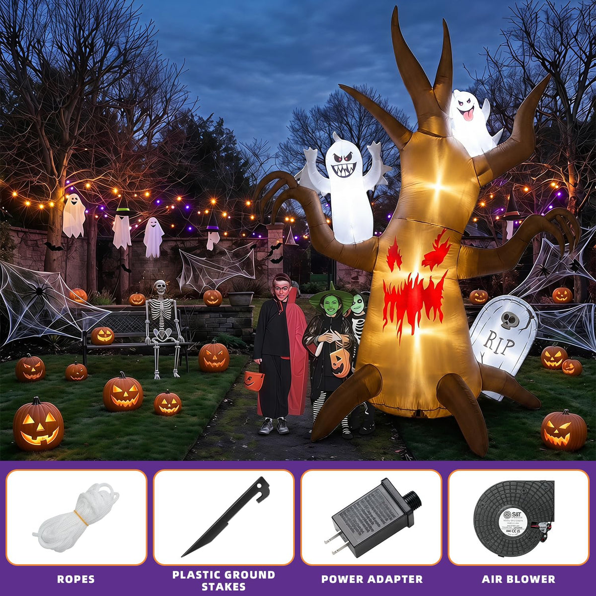8FT Halloween Inflatable Tree Yard Decor D185543