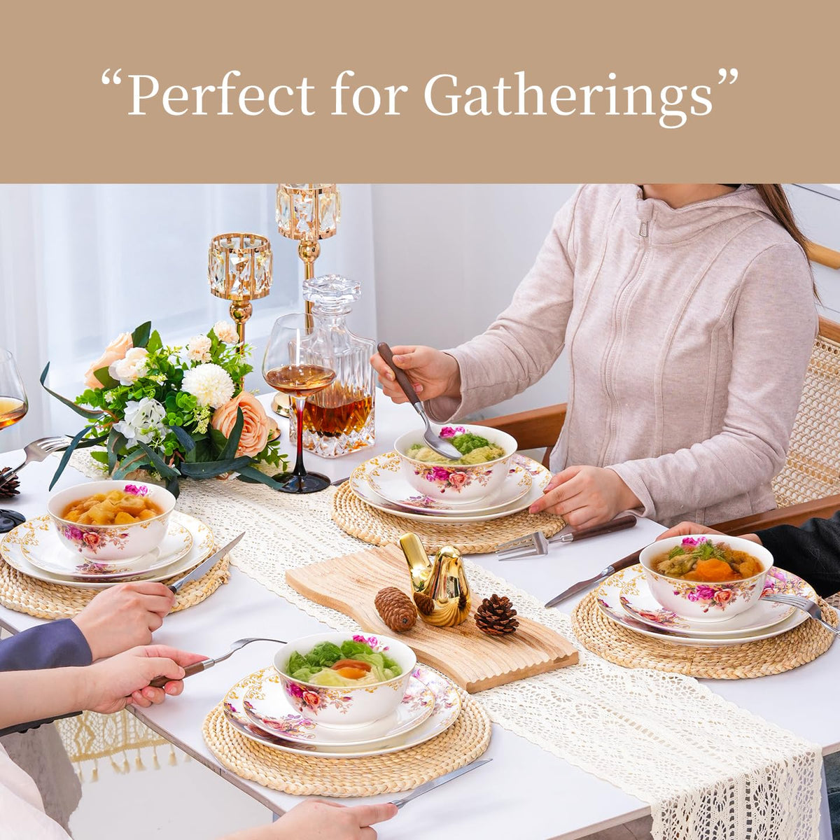 White 12 Piece Porcelain Dinnerware Set X9442