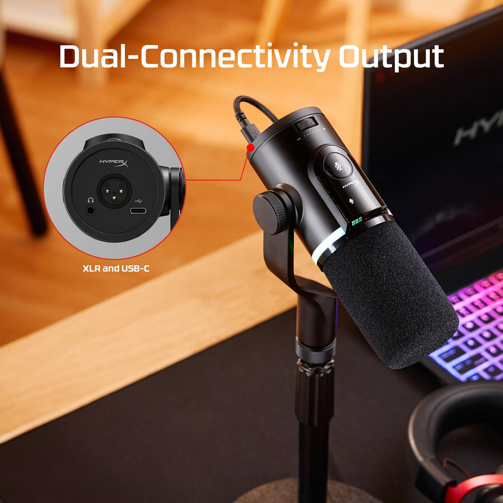Black XLR USB Dynamic Microphone J779836