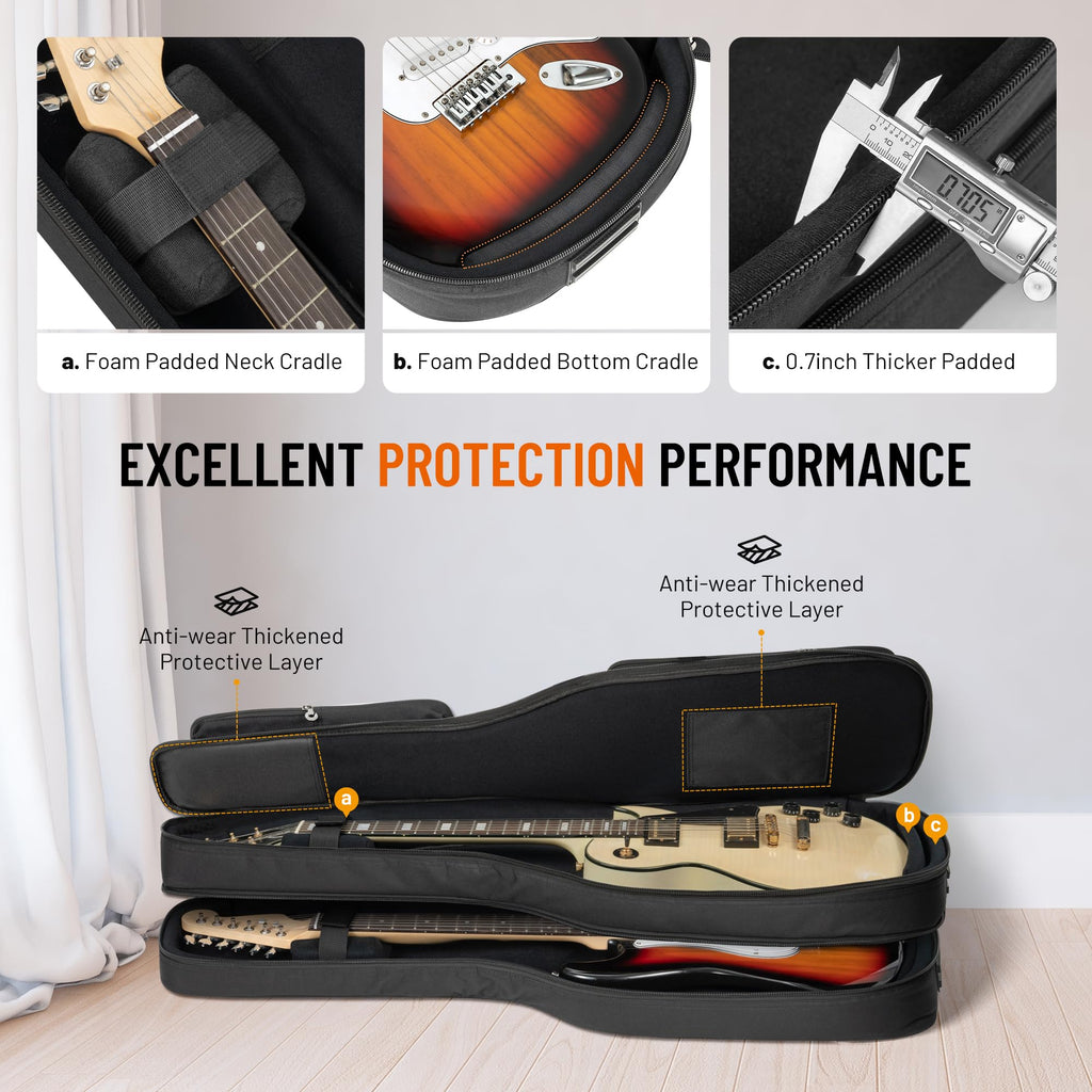 Padded Soft Electric Guitar Gig Bag Black W6004