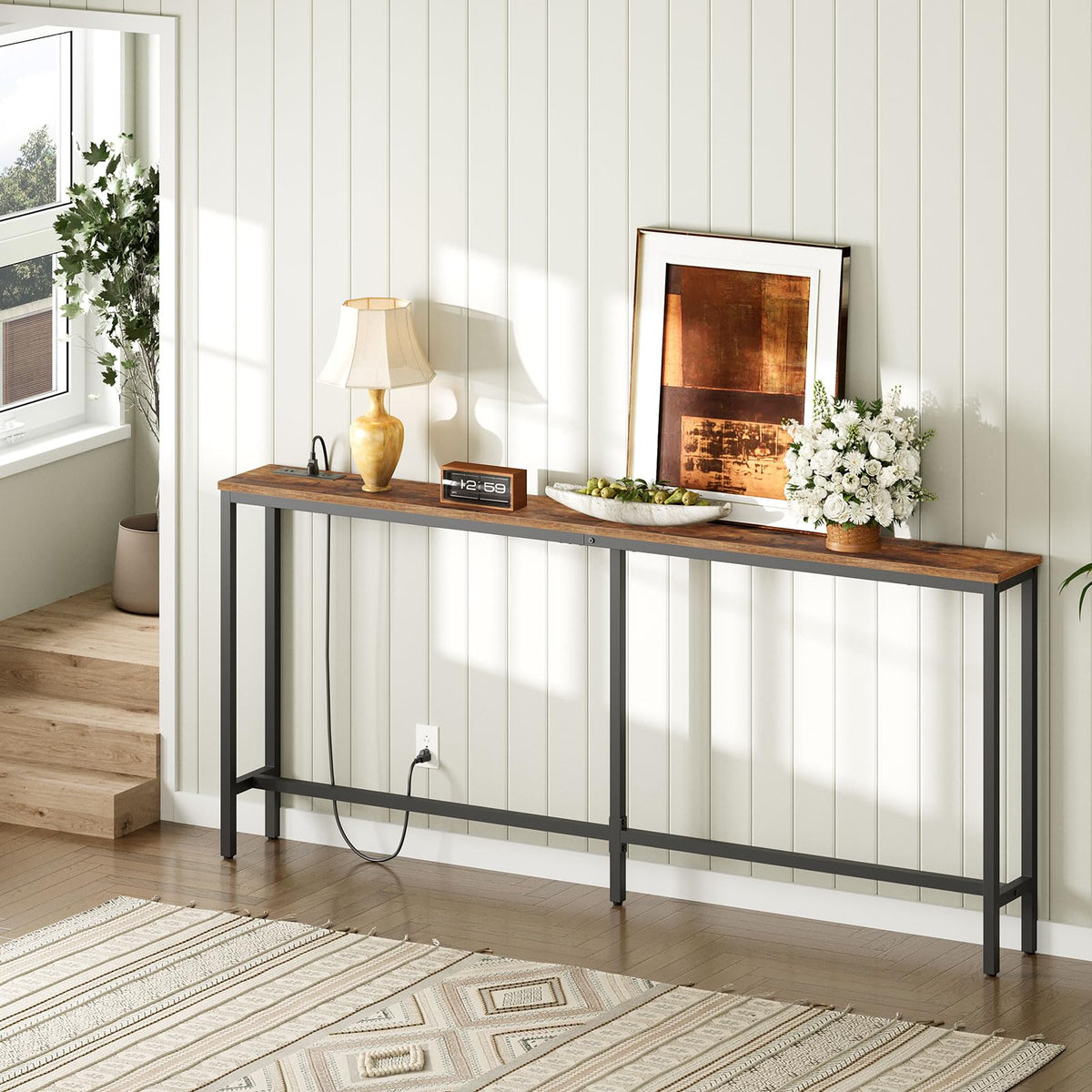 70.9" Narrow Console Table with Power Outlet S2990